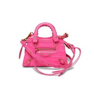 Neo Classic City Nano Croc-Effect Leather
